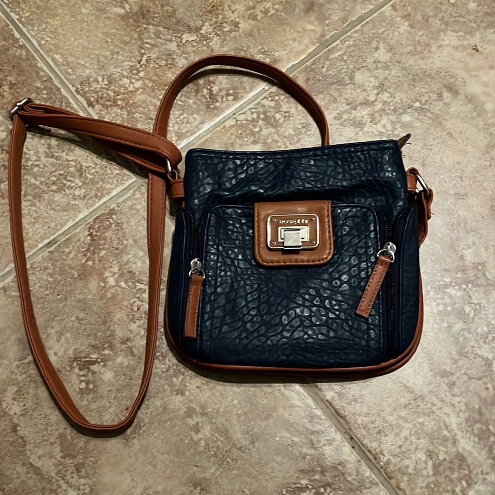 Rossetti crossbody navy and brown